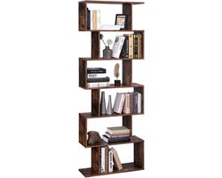 MIRA Home - Boekenkast - Kubus - 6 Compartimenten - Vintage - 190x70x24