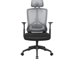 MIRA Home - Bureaustoel - Gamestoel - Bureau Stoel - Zwart - Mesh - 69x67.5x133