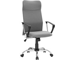 MIRA Home Bureaustoel - Stoel - Grijs - Stof - ‎79,6x51x23,6