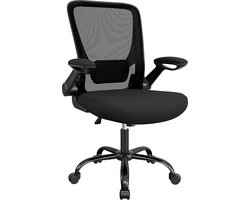 MIRA Home - Bureaustoel - Stoel - Zwart - Staal - 53x64x99cm