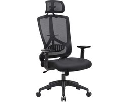 MIRA Home - Bureaustoel voor volwassenen - Stoel - Polypropyleen - Zwart - OBN53BK - 53x53x133
