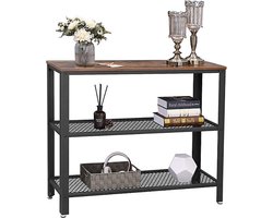 MIRA Home - Consoletafel - Bijzettafel - Dressoirtafel - Bruin - Hout - 101.5 x 35 x 80cm
