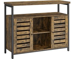 MIRA Home - Dressoir - Opbergkast - Keukenkast - Industrieel - Vintage - 100x35x81,5 cm