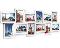 MIRA Home - Fotolijstjes – Fotolijstcollage – Foto - Lijst - Frame – Wit – 10x15