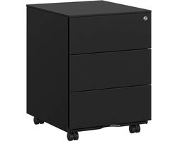 MIRA Home - Ladeblok - Industriële Ladekast - Duurzaam en Functioneel - Metalen Frame - Zwart - 55x45x39 cm