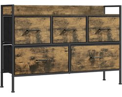 MIRA Home - ladekast - slaapkamer opbergkast - Bruin - 29x98,2x70