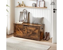 MIRA Home - Opbergkist - Opbergmeubel - Bruin - Spaanplaat - 100x40x46cm