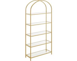 MIRA Home - Opbergrek - Wandrek - Wandkast - Kast - Goud - 30.2x83x183.5