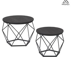 MIRA Home - Salontafel - Bijzettafel - Set van 2 - Tafel - Woonkamer - Slaapkamer - 50x50x40