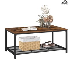 MIRA Home - Salontafel - Bijzettafel - Tafel - Sidetable - Vintage - 106x60x45 cm