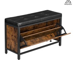 MIRA Home - Schoenenkast - Schoenenopberger - Opbergkast - Vintage - 30x80x51