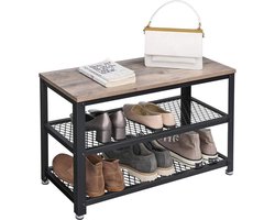 MIRA Home - Schoenenrek - Schoenenbank - Schoenenkast - Halbank - Vintage - 73x30x45
