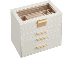MIRA Home - Sieradendoos - Juwelendoos - Sieradenhouder - Sieraden Organizer - cadeautje - 15,3x25,1x21,5