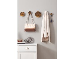 MIRA Home - Wandhaak - Wandknoppen - Kapstok - Wandkapstok - Wanddecoratie - Set van 5 - Industrieel - Vintage -Bruin