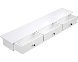 MIRA Home - Wandplank - Wandkast - Wit - Hout -‎ 80x15x10cm