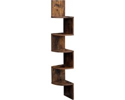 MIRA Home - Wandrek - Wandrek Industrieel - Hoek - Vintage - Bruin - 20x20x127,5