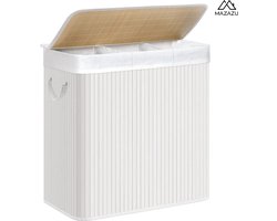 MIRA Home - Wasmand - Wasverzamelaar - Grijs - Bamboe - 150L