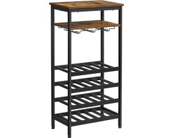 MIRA Home - Wijnrek - Flessenrek - Wijnkast - Ophangrek - Wijn - Vintage - 50x32x100