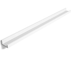 MIRA Home Zwevende Witte Houten Wandplank - Boekenplank - Muurplank - 110x10x5 cm – Onzichtbare Bevestiging - Decoratief