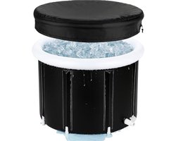 MIRA® Zitbad voor Douche - Zitbad - Ligbad - 118 x 62 x 52 - Opvouwbaar - Zwart - 75cm x 75cm x 55cm