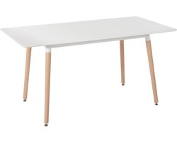 MIRABEL - Uitschuifbare eettafel - Wit - MDF
