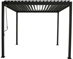Mirador Basic Overkapping - 300 x 300 cm - antraciet - Aluminium / Vrijstaande / Luxe overkapping - Tuinprieel / Carport / Veranda / Pergola