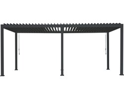 Mirador Classic Overkapping - 300 x 600 cm - Antraciet - Aluminium / Vrijstaande / Luxe overkapping - Tuinprieel / Carport / Veranda / Pergola