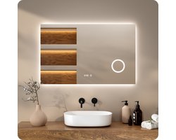 Mirlux Badkamerspiegel met LED Verlichting & Verwarming – 110x70CM