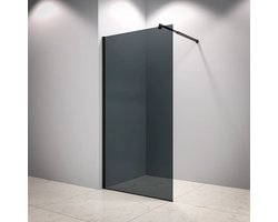 Mirlux Nova Inloopdouche – Luxe Douchewand van 6 mm Veiligheidsglas met Nano Coating – Gerookt Glas – Zwart Aluminium Frame – 100×200 cm