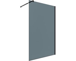 Mirlux Nova Inloopdouche – Luxe Douchewand van 6 mm Veiligheidsglas met Nano Coating – Gerookt Glas – Zwart Aluminium Frame – 120×200 cm