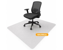 MIRO® Bureaustoelmat PVC 120x150 CM - Vloerbeschermer Voor Harde Vloeren - Vloermat - Beschermt - Semi Transparant