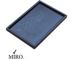 MIRO® Houten Dienblad Rechthoekig - Decoratieve Dienbladen - Serveerblad - Sierblad - 27 x 36 CM - Zwart
