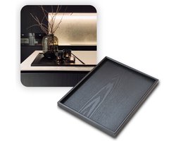 MIRO® Houten Dienblad - Vierkant - 35X44 cm - Woondecoratie Tafel Dienblad - Schootkussen, Bedtafel, Schootdienblad & Koffietafel - Zwart