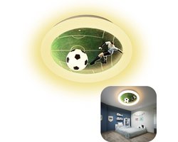 MIRO® Plafondlamp Voetbal 3D - Kinderkamer - Wandlamp - Voetbal - Dimbaar - CR7 - LED - 3 Verschillende Lichtstanden - Afstandsbediening