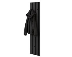 MIRRORS AND MORE MISOU Kapstok - Wandpanelen - 160x25cm - Wandkapstok - Akoestische panelen - Wanddecoratie - Lattenwand - Garderobe met 3 haken - MDF - Vilt - GRACE