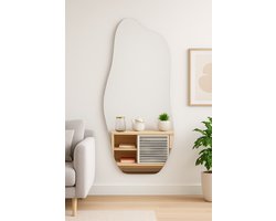 Mirrors by Thier Aeris - Organische Wandspiegel Zonder Rand - 140 x 50 cm - Asymmetrisch
