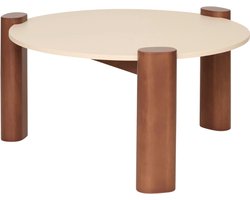 MISOU Bijzettafel - Salontafel - Koffietafel - Banktafel - Hout - Donkerbruin - 85x43cm - BUA