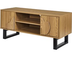 MISOU Calypso TV Meubel Kast - met Opbergruimte - Wandmeubel - TV Stand - Hout - met 2 Deuren - Wandkast