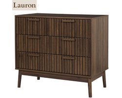 MISOU Commode - Met Lades - Opbergkast op Poten - Wandkastje - Opbergruimte Hal - Kast - Sidetable - Hout - LAURON