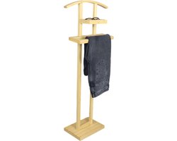 MISOU Dressboy - Kledingstandaard - Kledinghouder - Kledingbutler - Kledingrek - Hout - 114 cm - Bamboe - OAKLY