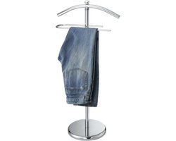 MISOU Dressboy - Kledingstandaard - Kledinghouder - Kledingrek - Zilverkleurig - 109x43x28cm - Metaal - FORMO