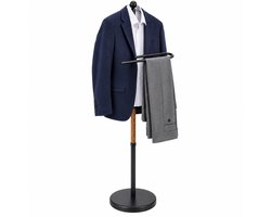 MISOU Dressboy - Kledingstandaard - Kledinghouder - Zwart - 109 cm - Kledingbutler - Kledingrek - Metaal - FERRO