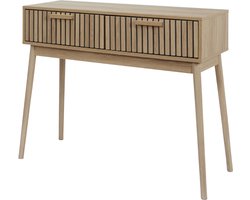 MISOU Klaus Sidetable - Kaptafel - Make up tafel - Met Lades - Haltafel - Consoletafel - Wandkastje - Tafel - Wandtafel - Muurtafel - Hout