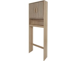MISOU Klaus WC Kast - Wasmachinekast - Bovenkast - Toiletkastje - Badkamerdressoir - Meubel - Kastje - Toiletrolhouder - Hout