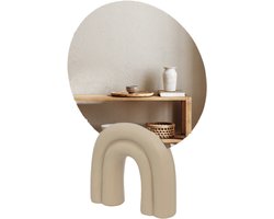 MISOU Make up Spiegel - op Standaard - Vensterbank Decoratie - 24x4,7x35,5cm - Staande Spiegel - Rond