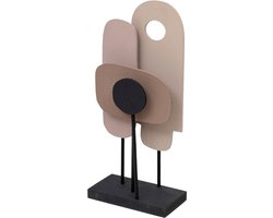 MISOU Ornament op Voet - Hout - Staand Beeld - 15,5x8x35cm - op Staandaard - voor Binnen - Vensterbank Decoratie