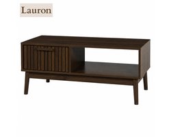 MISOU Salontafel - Met Lade - Opbergruimte - Koffietafel - Tafel - Hout - Bijzettafel - Woonkamer - Table Basse de Salon -100x50cm - LAURON