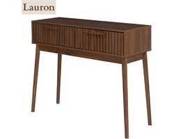 MISOU Sidetable - Kaptafel - Make up tafel - Met Lades - Haltafel - Consoletafel - Wandkastje - Tafel - Wandtafel - Muurtafel - Hout - LAURON