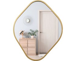 MISOU Spiegel - Organische Vorm - 27x34cm - Wandspiegel - Goud - Miroir Mural