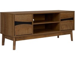 MISOU TV Meubel - Wandkast - Sidetable - 2 Deurtjes - Open en Dichte Vakken - Hout - Bruin - FOREST
